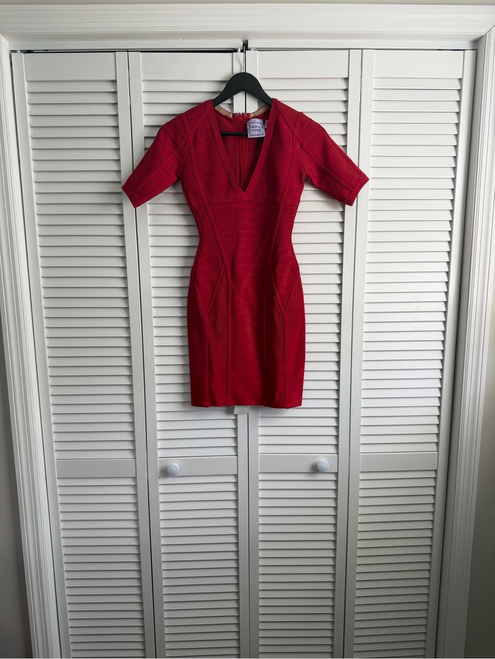 HERVE LEGER Bandage Dress in Red